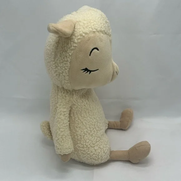 Retired Jellycat Sleepee Cream Lamb Plush - Soft Cream Beige Sleeping Sheep - Picture 3 of 9